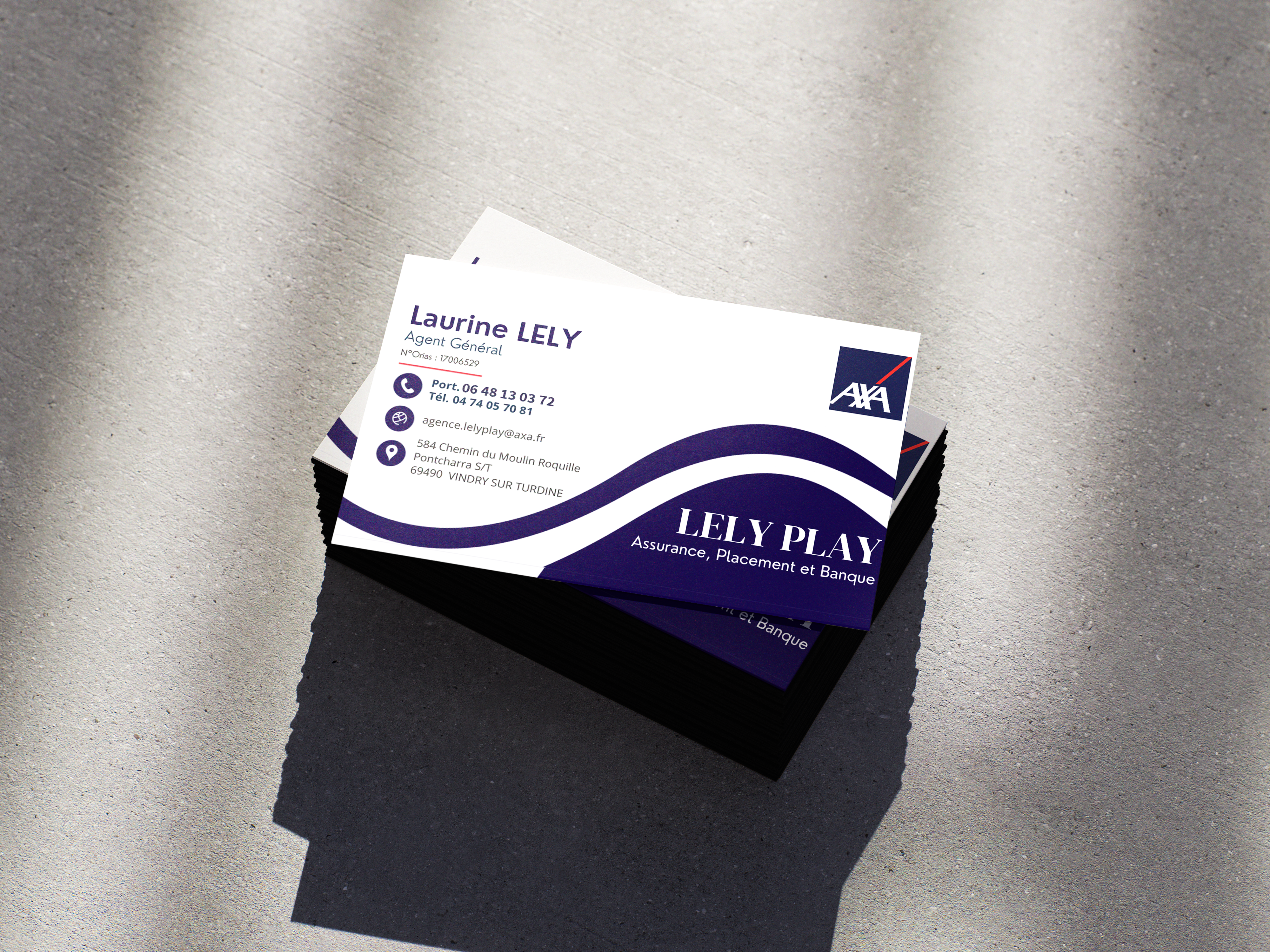 Carte de visite AXA LELY PLAY – verso